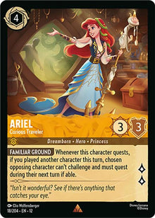 Ariel - Curious Traveler 18/204 Rare Wilds Unknown Lorcana Near Mint