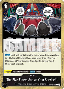 The Five Elders Are at Your Service!!! OP13-096 Carrying On His Will One Piece Foil NM