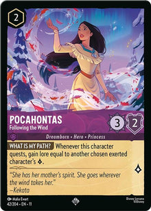 Pocahontas - Following the Wind 42/204 Super Rare Winterspell Lorcana Near Mint