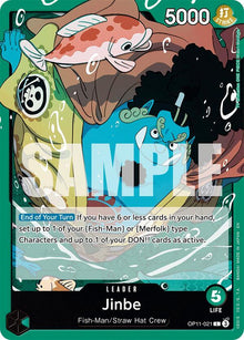 Jinbe (021) OP11-021 Leader A Fist of Divine Speed One Piece Near Mint