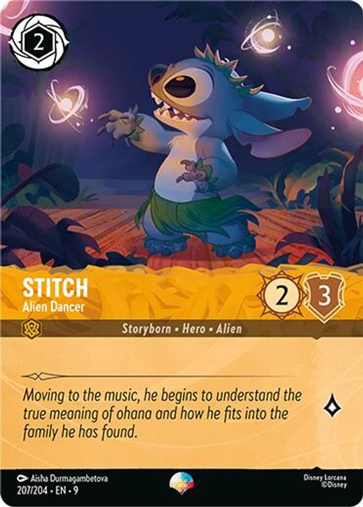 Stitch - Alien Dancer (Epic) 207/204 Epic Fabled Lorcana Holo Near Mint