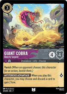 Giant Cobra - Ghostly Serpent 57/204 Uncommon Archazia's Island Lorcana NM