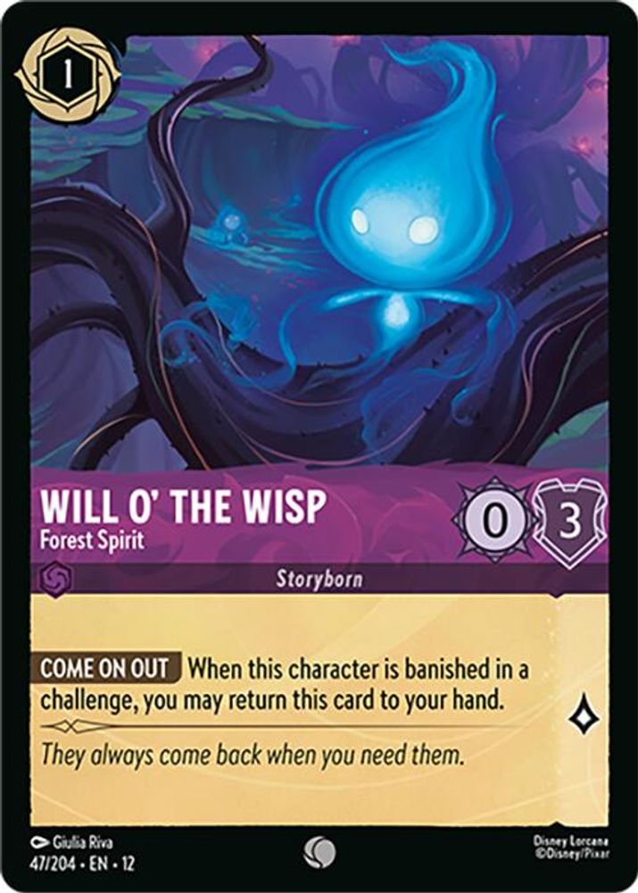 Will o' the Wisp - Forest Spirit 47/204 Common Wilds Unknown Lorcana Near Mint