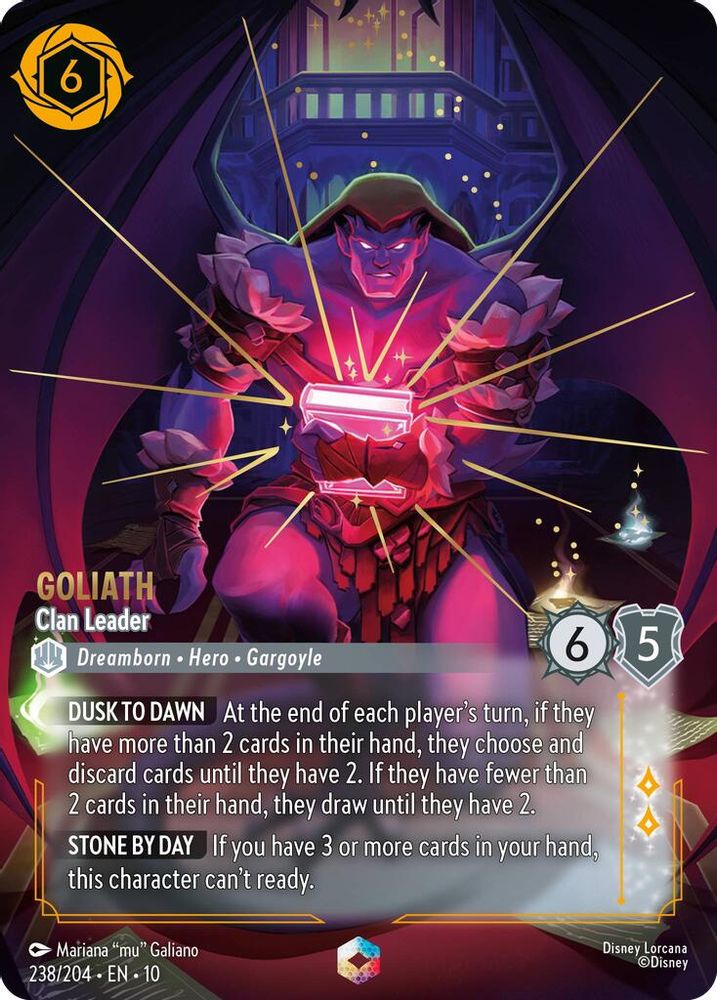Goliath - Clan Leader (Enchanted) 238/204 Whispers in the Well Lorcana Holo NM
