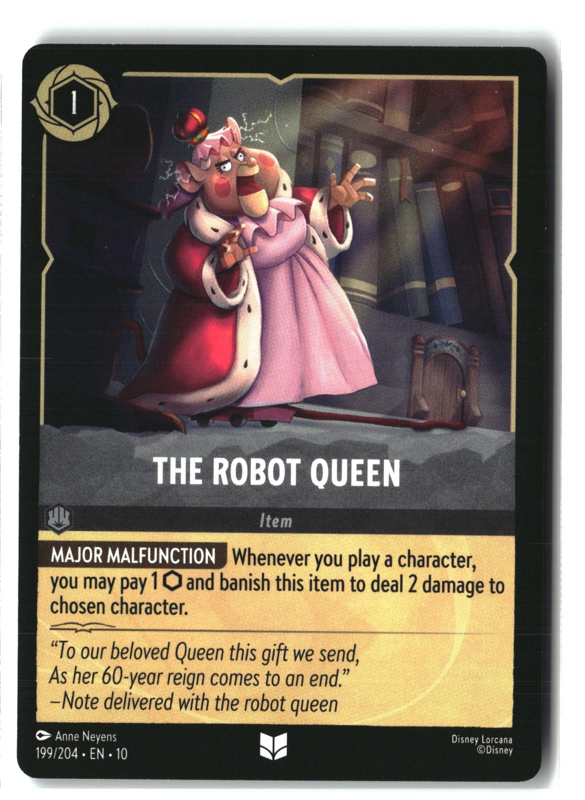 The Robot Queen 199/204 Uncommon Whispers in the Well Lorcana Lightly Played