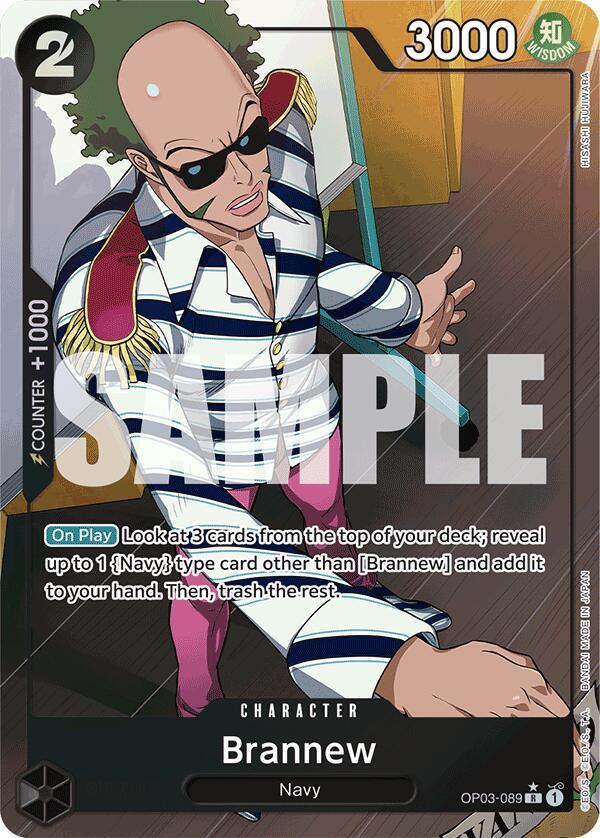 Brannew (Full Art) OP03-089 Rare Premium Booster -The Best- One Piece Foil NM