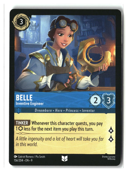 Belle - Inventive Engineer 156/204 Uncommon Fabled Lorcana Lightly Played
