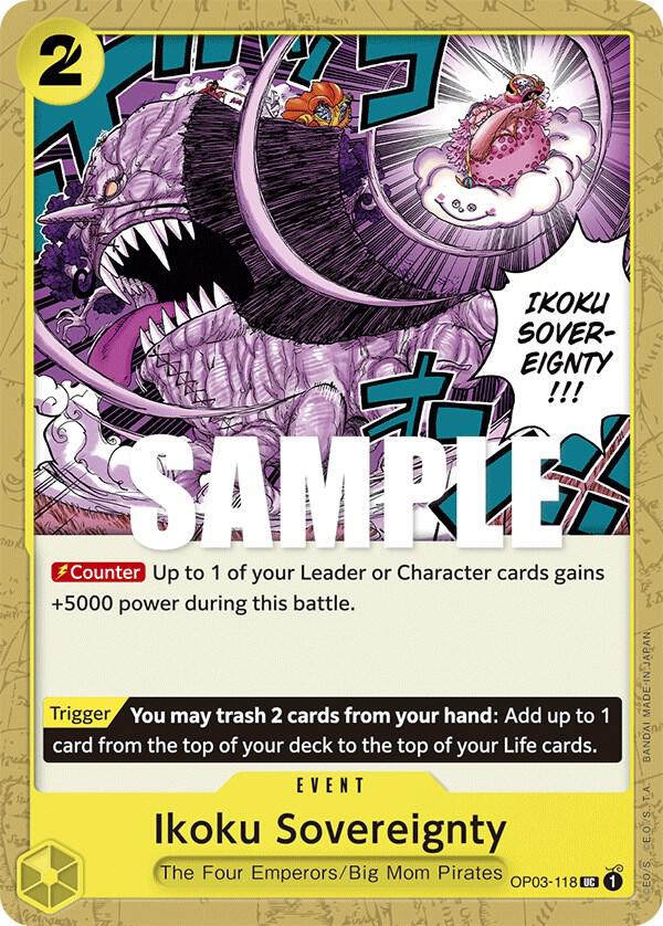 Ikoku Sovereignty OP03-118 Uncommon Pillars of Strength One Piece Near Mint