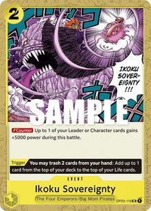 Ikoku Sovereignty OP03-118 Uncommon Pillars of Strength One Piece Near Mint