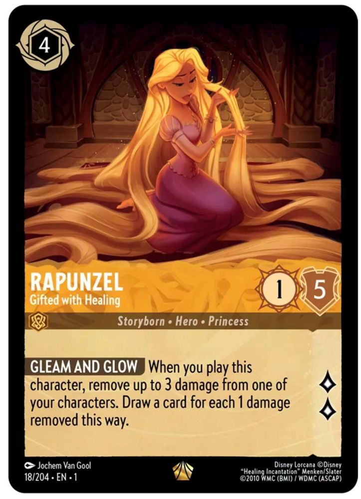 Rapunzel - Gifted with Healing 18/204 Legendary The First Chapter Lorcana NM