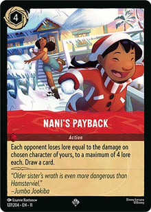Nani's Payback 127/204 Super Rare Winterspell Lorcana Near Mint