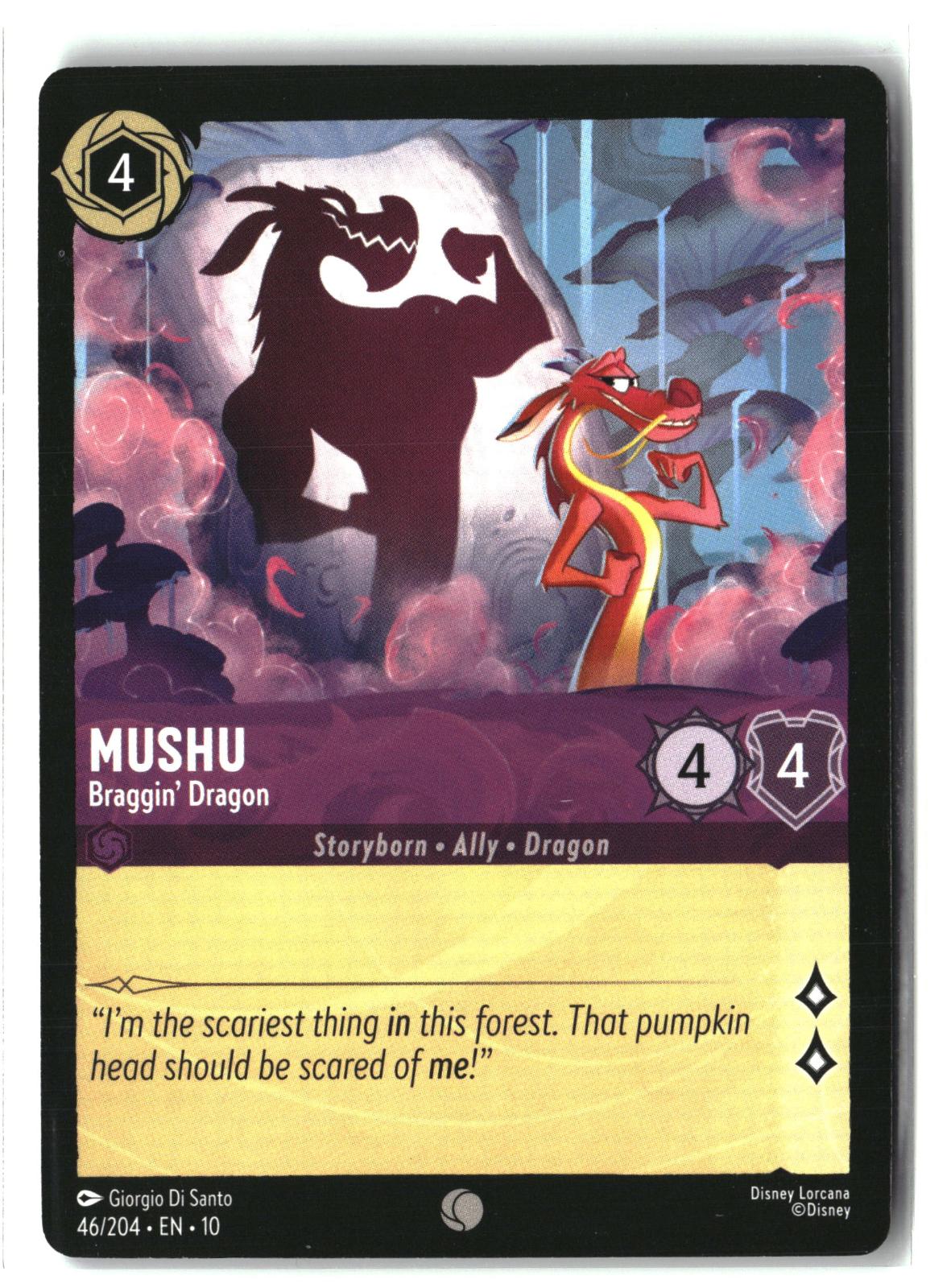 Mushu - Braggin' Dragon 46/204 Common Whispers in the Well Lorcana LP