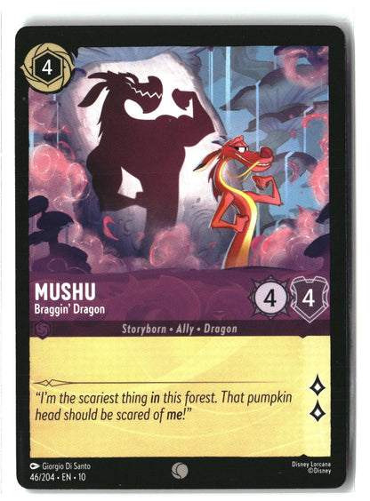 Mushu - Braggin' Dragon 46/204 Common Whispers in the Well Lorcana LP