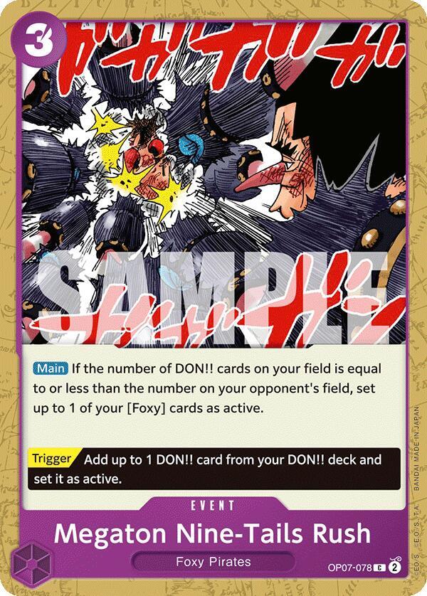Megaton Nine-Tails Rush OP07-078 Common 500 Years in the Future One Piece NM