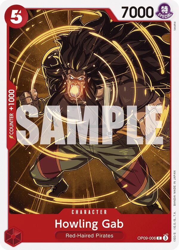 Howling Gab OP09-006 Common Emperors in the New World One Piece Near Mint