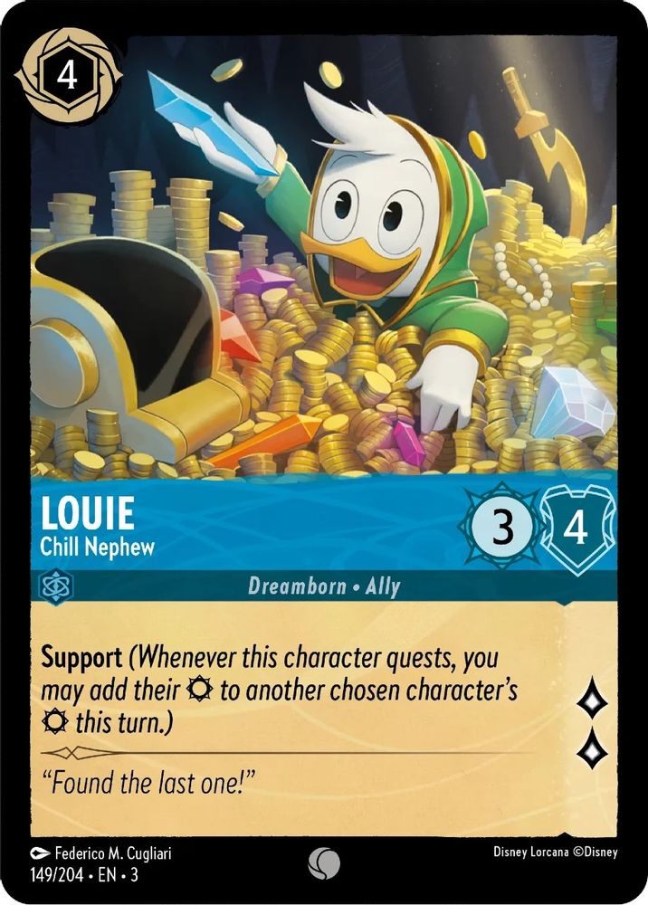 Louie - Chill Nephew 149/204 Common Into the Inklands Lorcana Near Mint