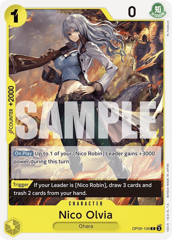 Nico Olvia OP09-106 Common Emperors in the New World One Piece Near Mint