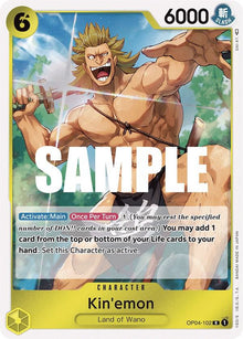 Kin'emon OP04-102 Rare Kingdoms of Intrigue One Piece Foil Near Mint