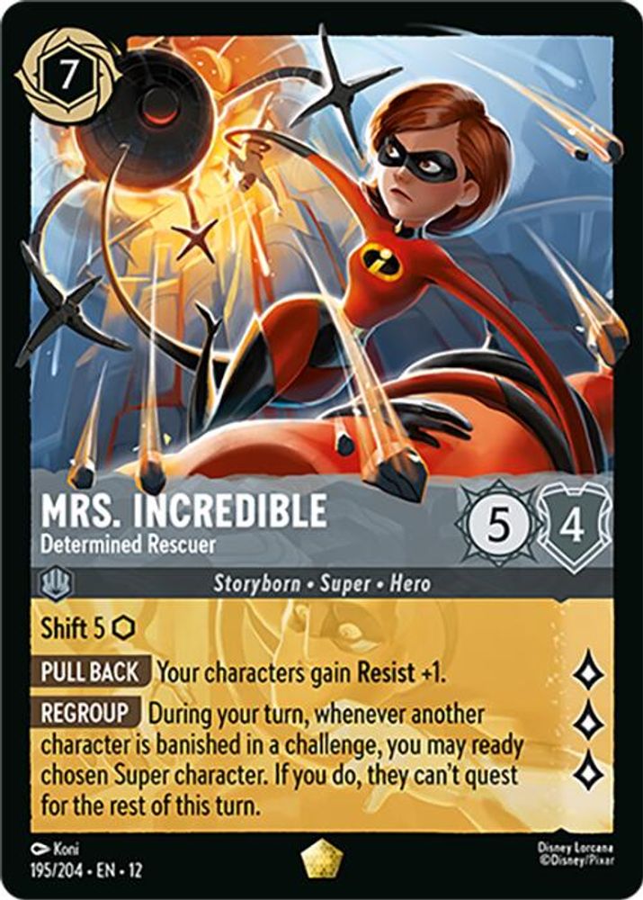 Mrs. Incredible - Determined Rescuer 195/204 Legendary Wilds Unknown Lorcana NM