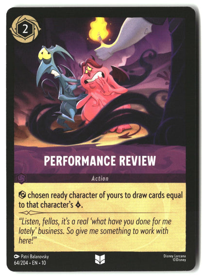 Performance Review 64/204 Uncommon Whispers in the Well Lorcana Lightly Played