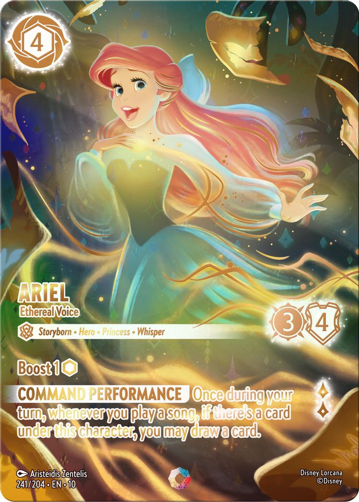 Ariel - Ethereal Voice (Iconic) 241/204 Whispers in the Well Lorcana Holo NM