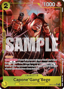 Capone"Gang"Bege (101) (Alternate Art) OP11-101 A Fist of Divine Speed One Piece Foil NM