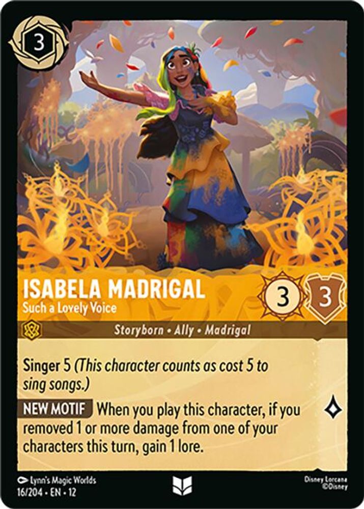 Isabela Madrigal - Such a Lovely Voice 16/204 Uncommon Wilds Unknown Lorcana NM