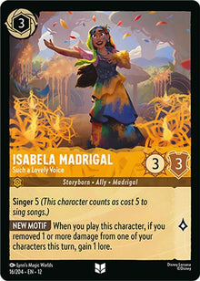 Isabela Madrigal - Such a Lovely Voice 16/204 Uncommon Wilds Unknown Lorcana NM