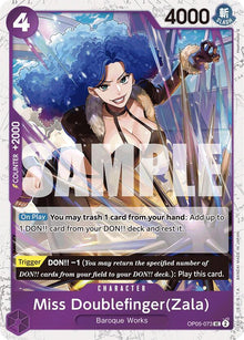 Miss Doublefinger(Zala) (Jolly Roger Foil) OP05-073 Premium Booster -The Best- One Piece NM