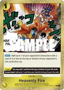 Heavenly Fire OP04-117 Rare Kingdoms of Intrigue One Piece Foil Near Mint