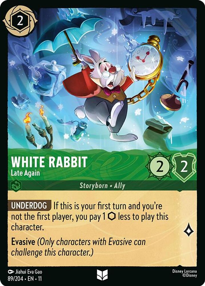 White Rabbit - Late Again 89/204 Uncommon Winterspell Lorcana Near Mint