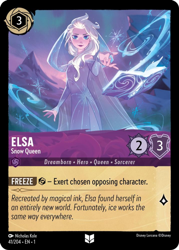 Elsa - Snow Queen 41/204 Uncommon The First Chapter Lorcana Near Mint