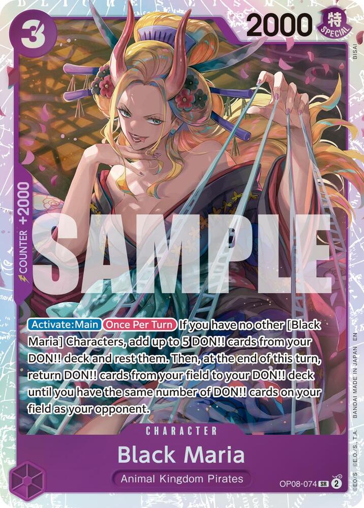 Black Maria (Reprint) OP08-074 Premium Booster -The Best- Vol. 2 One Piece Foil NM