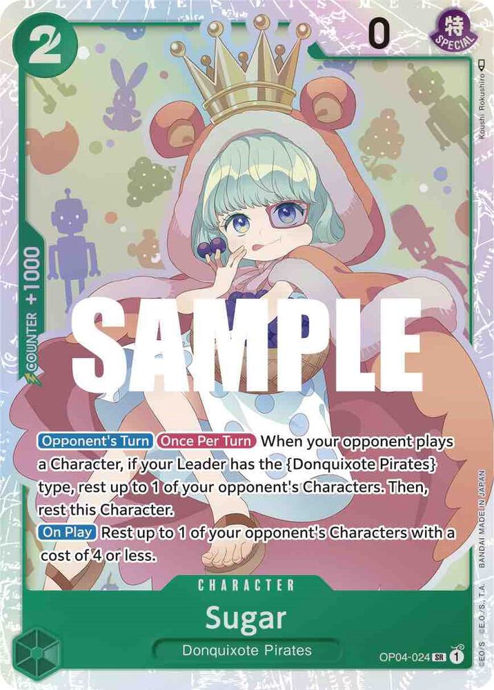 Sugar OP04-024 Super Rare Kingdoms of Intrigue One Piece Foil Near Mint