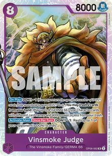 Vinsmoke Judge OP06-062 Super Rare Wings of the Captain One Piece Foil Near Mint