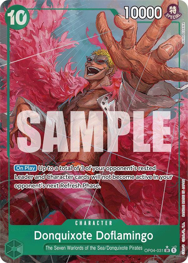 Donquixote Doflamingo (Alternate Art) OP04-031 Premium Booster -The Best- One Piece Foil NM