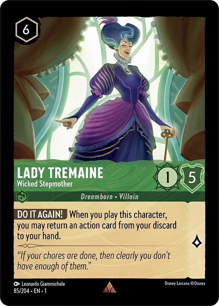 Lady Tremaine - Wicked Stepmother 85/204 Rare The First Chapter Lorcana NM