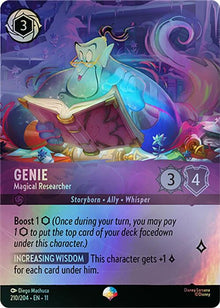 Genie - Magical Researcher (Epic) 210/204 Epic Winterspell Lorcana Holo NM