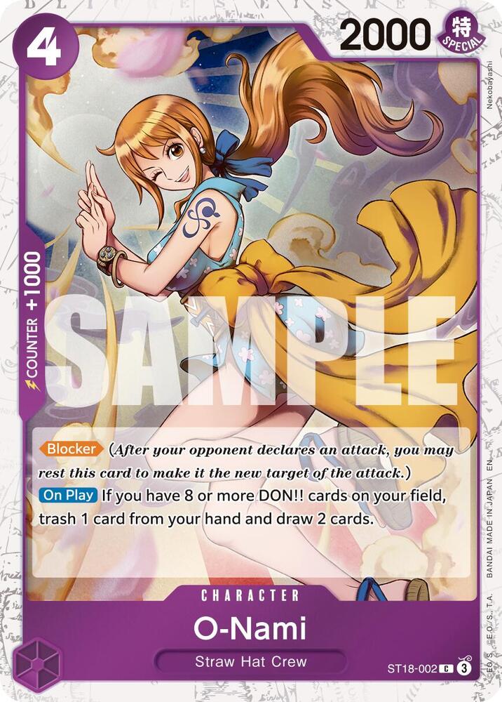 O-Nami (Pirate Foil) ST18-002 Premium Booster -The Best- Vol. 2 One Piece NM
