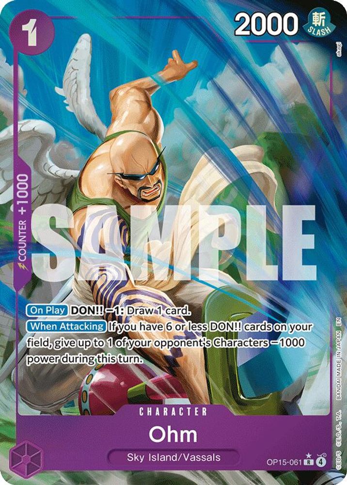 Ohm (Alternate Art) OP15-061 Rare Adventure on Kami's Island One Piece Foil NM