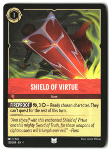 Shield of Virtue 135/204 Uncommon The First Chapter Lorcana Lightly Played