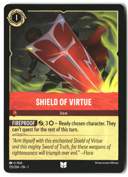 Shield of Virtue 135/204 Uncommon The First Chapter Lorcana Lightly Played