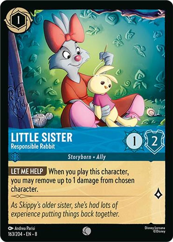 Little Sister - Responsible Rabbit 163/204 Common Reign of Jafar Lorcana NM