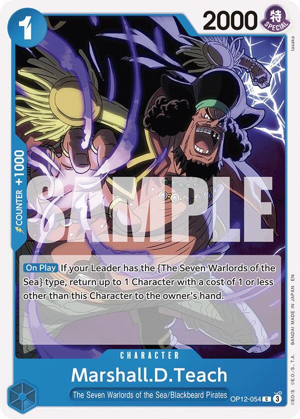 Marshall.D.Teach OP12-054 Common Legacy of the Master One Piece Near Mint