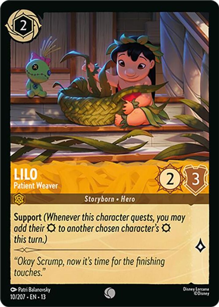 Lilo - Patient Weaver 10/204 Common Attack of the Vine! Lorcana Near Mint