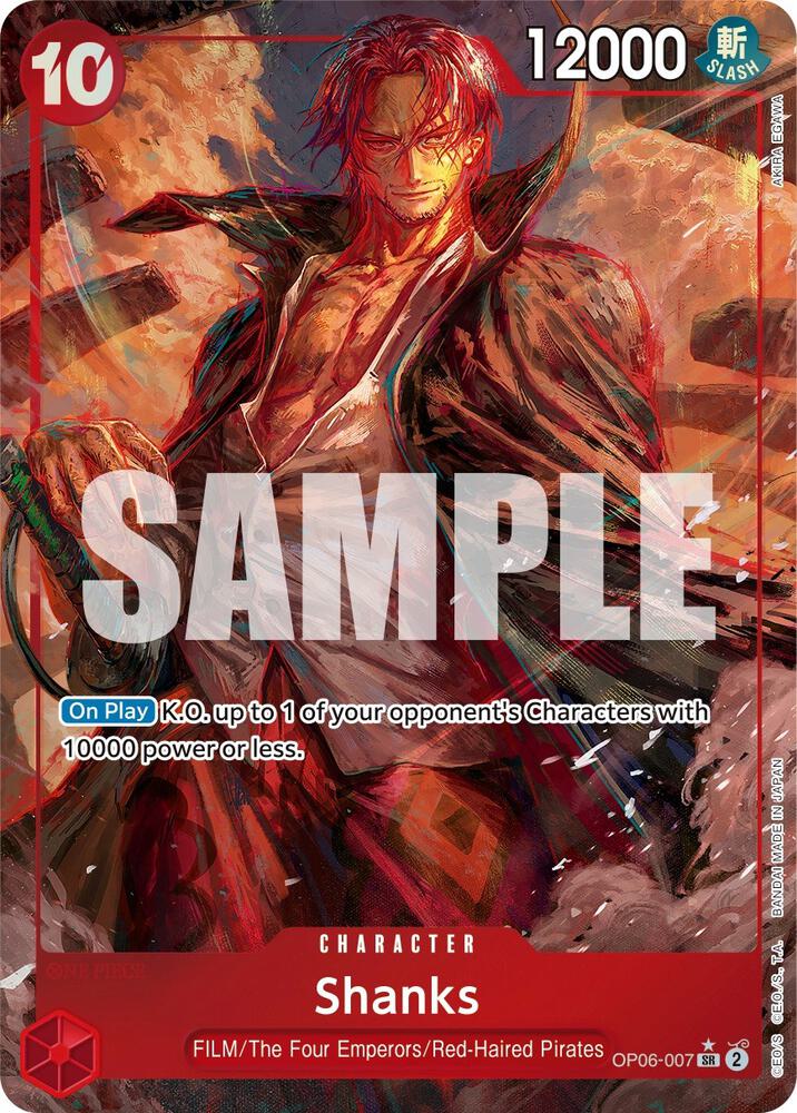 Shanks (Alternate Art) OP06-007 Wings of the Captain One Piece Foil NM