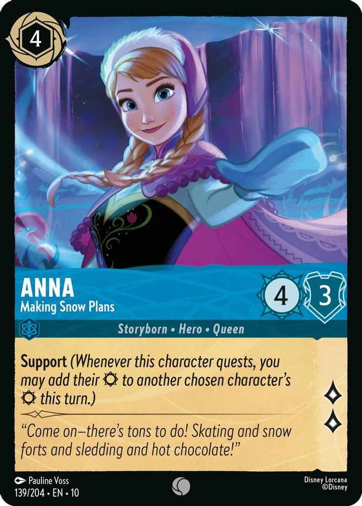 Anna - Making Snow Plans 139/204 Common Whispers in the Well Lorcana Near Mint