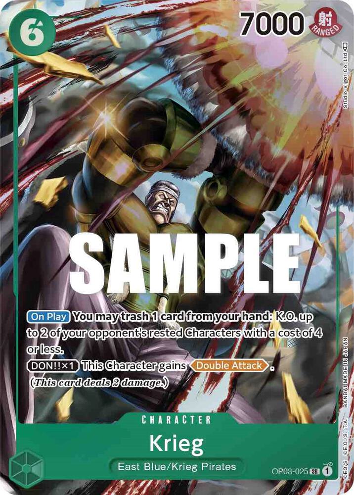 Krieg (Alternate Art) OP03-025 Super Rare Pillars of Strength One Piece Foil NM