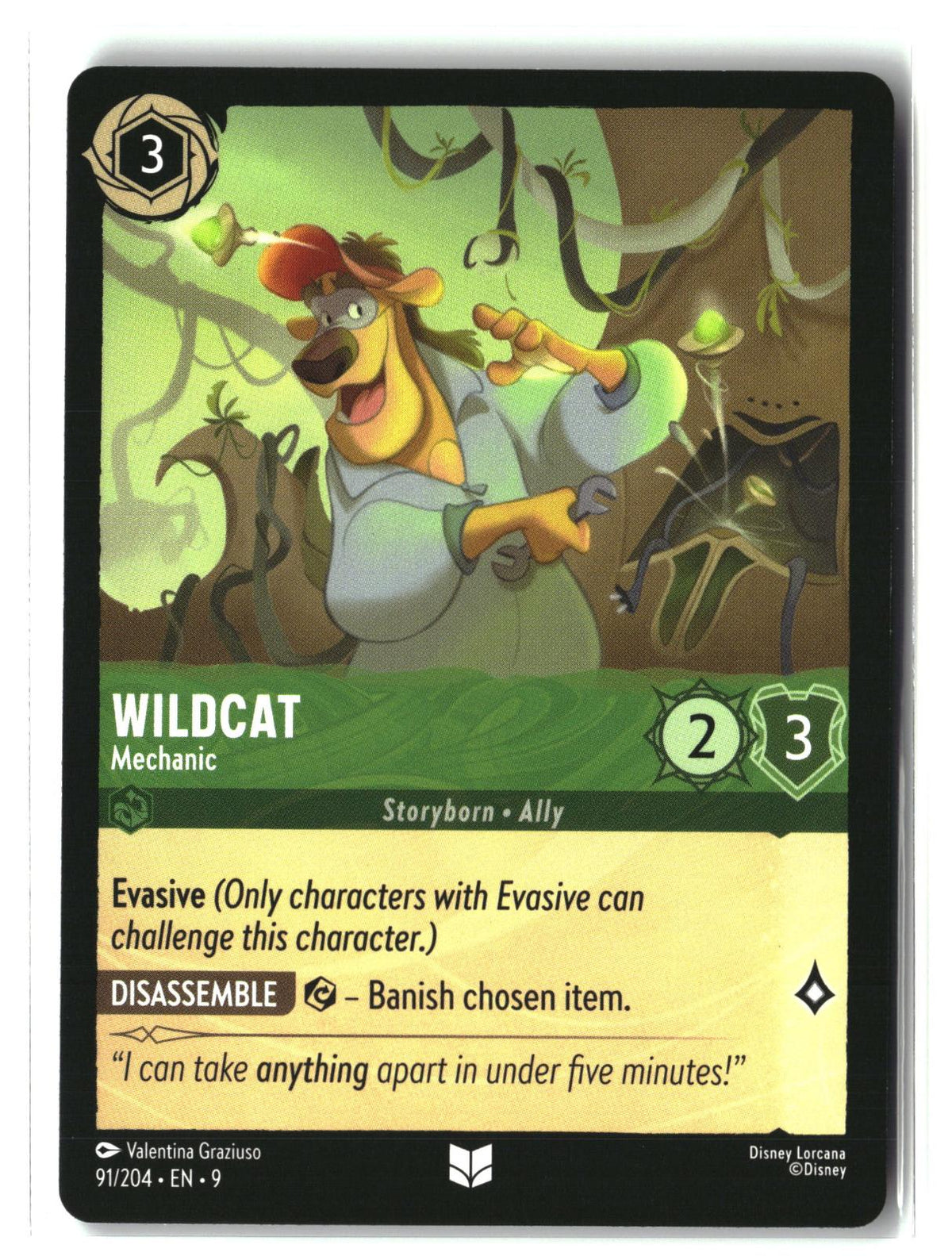 Wildcat - Mechanic 91/204 Uncommon Fabled Lorcana Lightly Played