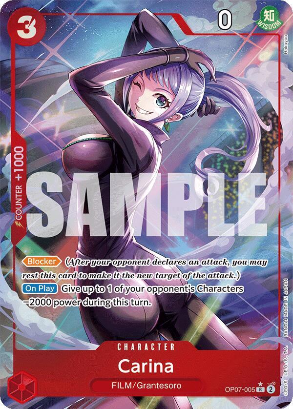 Carina (Parallel) OP07-005 Rare 500 Years in the Future One Piece Foil Near Mint